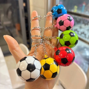 Portachiavi Pallone Da Calcio ABS Plastica Mini Calcio Souvenir Sportivo Regalo Per Feste Ornamento Per Zaino Decor