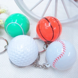 Porte-Clés De Ballon De Sport Plastique ABS Texture Réaliste Football Basketball Baseball Golf Pour Sacs À Dos Décoration Cadeau