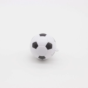 Miniature creative 3D soccer keychain pendant with classic black and white pentagon design