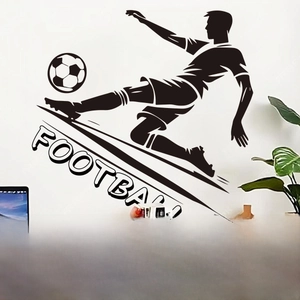 Detail of 2026 soccer player silhouette wall sticker with dimensions 30x30cm