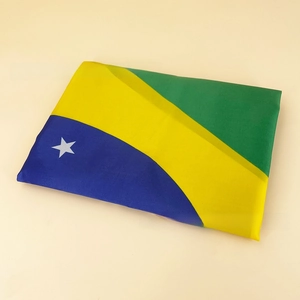 Folded Solomon Islands flag made of lightweight polyester fabric with stars detail