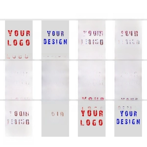 Detailed preview of custom rectangular bunting flags with personalized logo printing options