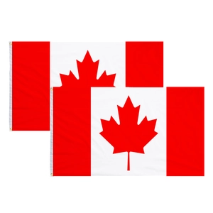 Standard 90x150cm Canada national flag in polyester with maple leaf and metal grommets