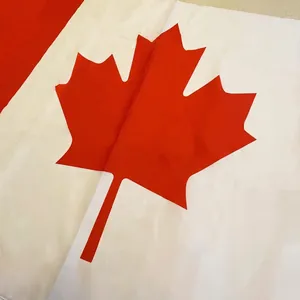 Durable 90x150cm Canadian flag made of polyester featuring a vibrant red maple leaf
