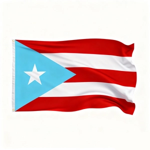 Puerto Rico flag 90x150cm made of polyester with dual metal grommets for hanging