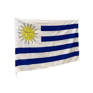 Uruguay national flag 90x150cm made of durable polyester with reinforced stitching