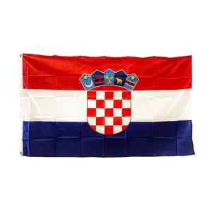 Croatia national flag 90x150cm made of durable polyester with grommets for hanging