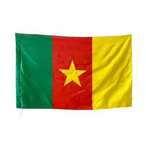 Officiële Kameroense nationale vlag van polyester met groene rode en gele verticale banen