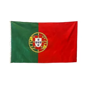 Portugal national flag 90x150cm made of durable polyester with two metal grommets