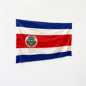 Costa Rica national flag 90x150cm made of durable polyester with coat of arms