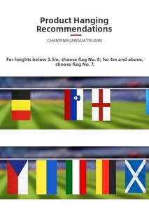 Macro detail of polyester bunting flags including England and Italy for sports decoration