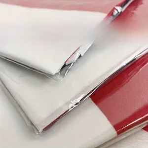 Standard folded USA flag cape in clear PP bag packaging for sports events