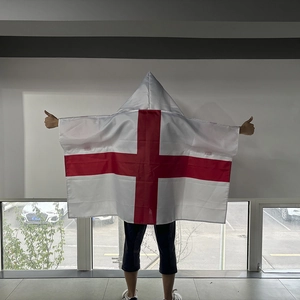 England flag body flag cape with hood 90x150cm for sports fans and events
