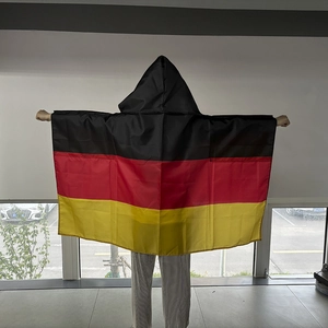 German flag hooded cape body flag 90x150cm for football fans sports events