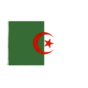 Algeria national flag 3x5ft in green and white polyester with metal grommets for hanging