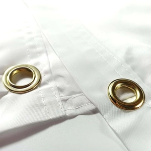 White 2026 World Cup flag with reinforced stitching and dual golden metal grommets