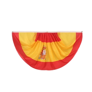Spanish fan flag bunting for World Cup supporters with national emblem and red yellow stripes