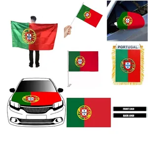 Portugal Drapeau Supporters Marchandise Couleurs Nationales Polyester Pour Football Coupe Du Monde Événement Décoration Voiture