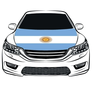 Argentina flag car hood sticker with May Sun emblem for soccer fans and sports styling