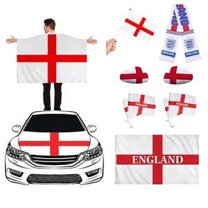England St George Cross Flag Scarf Cape Polyester Football Fan Cheering Sports Event National Celebration Supplies