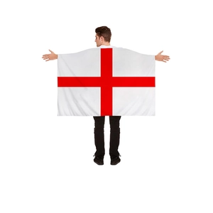 England St George's Cross flag cape fan scarf for 2026 World Cup football cheering