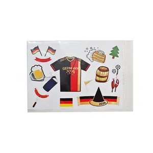 Detailliertes Set deutscher Nationalfußball-Aufkleber für Fans und Sportveranstaltungen