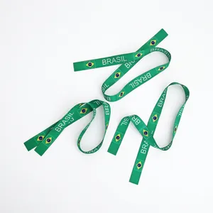 Green Brazil national flag wristband with BRASIL text for World Cup cheering events