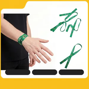 Brazil Flag Wristband Polyester Hand Ribbon Printed Brasil Sports Event Soccer Match Cheering Props Fan Party Accessory
