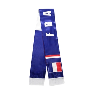 French national flag scarf with FRA text and white tassels for 2026 soccer fans