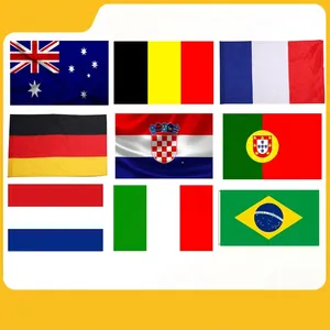 National Flag Polyester Vivid Color Fade Resistant With Brass Grommets For Outdoor Indoor Decorative Cheering Sports Events