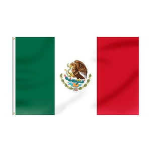 Detailed Mexican flag with official emblem and metal grommets for 2026 World Cup fans