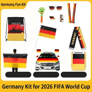 Fournitures De Supporters Drapeau National Allemagne Polyester Pour Coupe Du Monde Décoration De Fête Événement Sportif Noir Rouge Or
