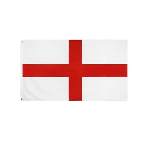 Détail du drapeau de l'Angleterre avec deux œillets en laiton pour une fixation facile