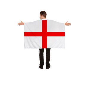 Cape drapeau Angleterre Croix de Saint-Georges pour supporters de football