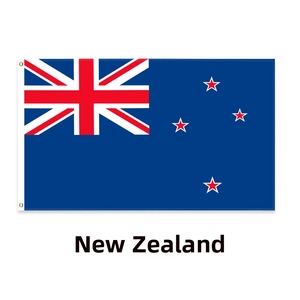 Detailed view of New Zealand flag made of durable polyester with stars and Union Jack