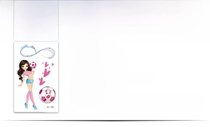 Detail of 120x75mm kids football temporary tattoo stickers with product specifications