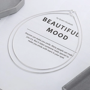 925 Sterling Silver Snake Bone Chain Necklace Minimalist Round Choker For Women Simple Cold Style Jewelry DIY Craft Chain