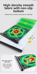 Macro detail of portable soccer game mat with non-slip base and competitive game balls