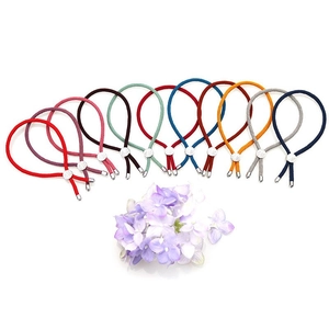 Set of 11 multi-color braided handmade cord bracelets with adjustable silver beads
