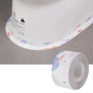 Detail of waterproof PVC sealing tape with floral print for kitchen and bathroom