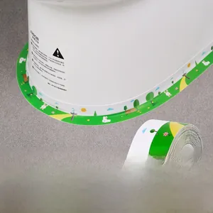 Detail of waterproof adhesive sealing tape with cartoon patterns for kitchen and bathroom