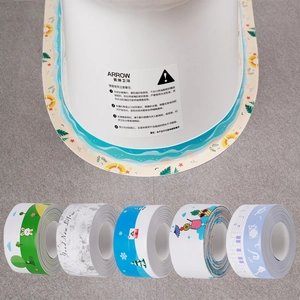 Waterproof PVC self-adhesive sealing tape with forest and marble patterns for sink and toilet