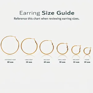 Stainless Steel Hoop Earrings Geometric Round Circle Minimalist Waterproof Hypoallergenic Fashion Jewelry For Women
