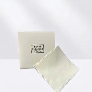 Silver Polishing Cloth Jewelry Cleaning Wipe Suede Microfiber Anti Tarnish For Necklaces Rings Watches