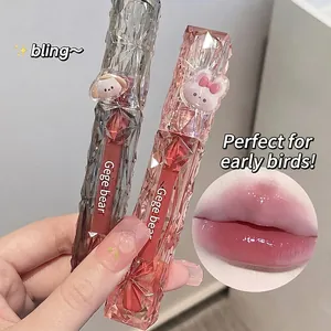 Watery Mirror Lip Glaze Moisturizing Diamond Cut Tube Long Lasting Lip Tint For Daily Date Women Makeup Glossy Lip Color
