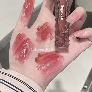 Gege Bear lucidalabbra effetto specchio 01 marrone rosso per labbra idratate