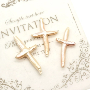 Natural Freshwater Pearl Beads Cross Shape Irregular Loose Pendant For DIY Jewelry Making Accessories Unique