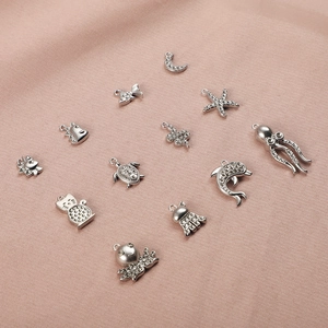 Pendentifs en Acier Inoxydable Série Animaux Poulpe Tortue Chat pour la Fabrication de Bijoux DIY Colliers Bracelets Accessoires