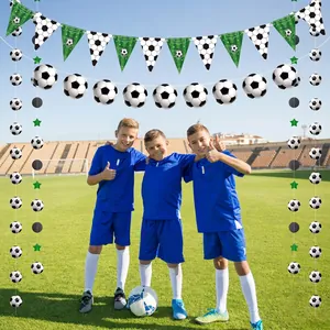 2026 World Cup soccer party decoration banner with GOAL flag and hanging ornaments