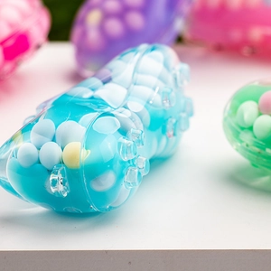 Acrylic macaron sneakers sand oil keychain liquid floating bottle stress relief toy